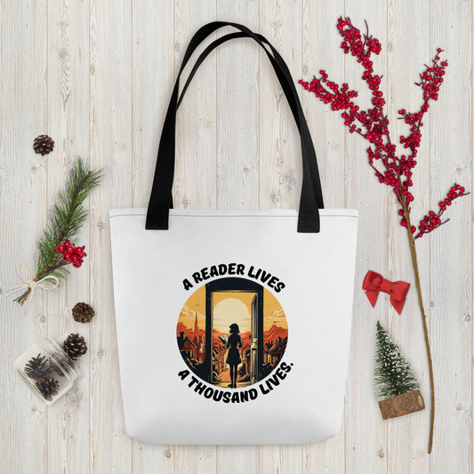 A Reader Lives 1000 Lives Tote bag