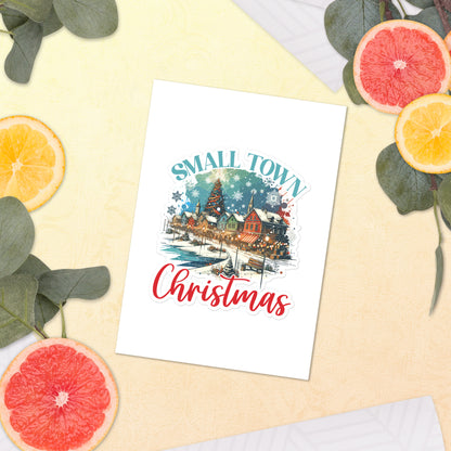 Small Town Christmas On Lake Sticker sheet