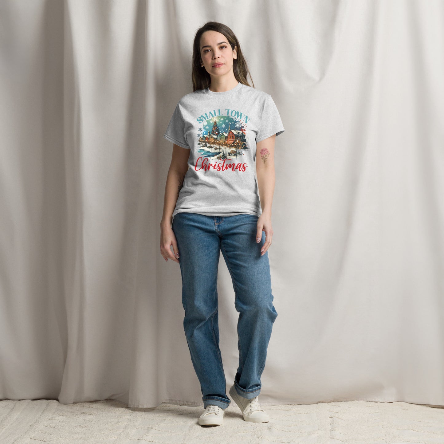 Small Town Christmas On Lake Unisex classic tee