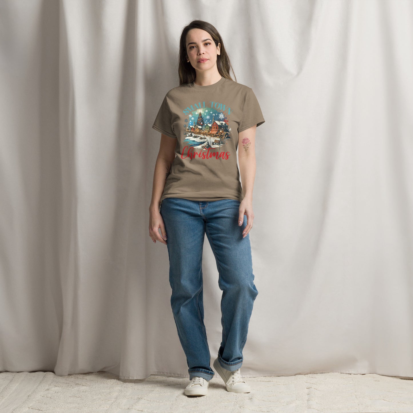 Small Town Christmas On Lake Unisex classic tee