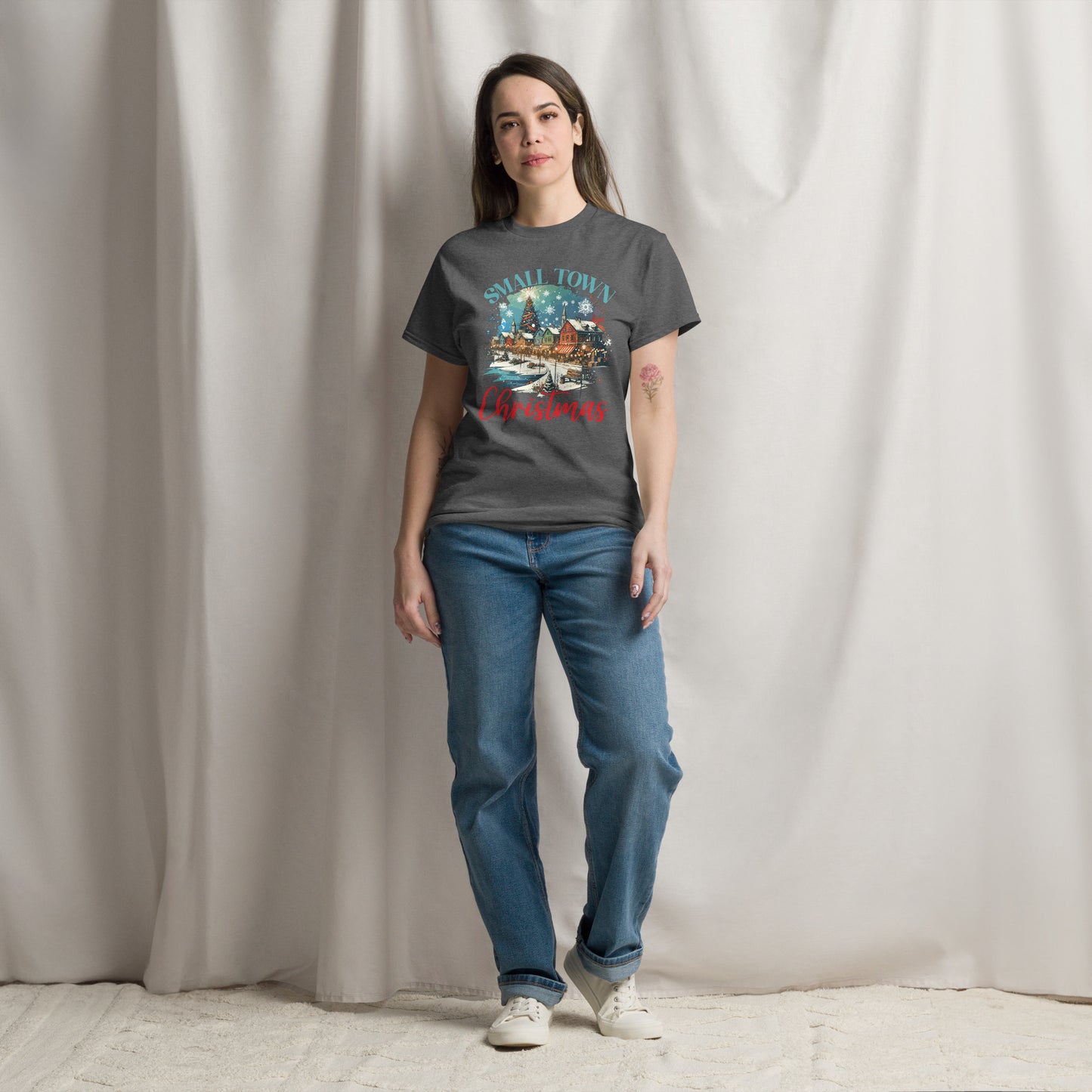 Small Town Christmas On Lake Unisex classic tee