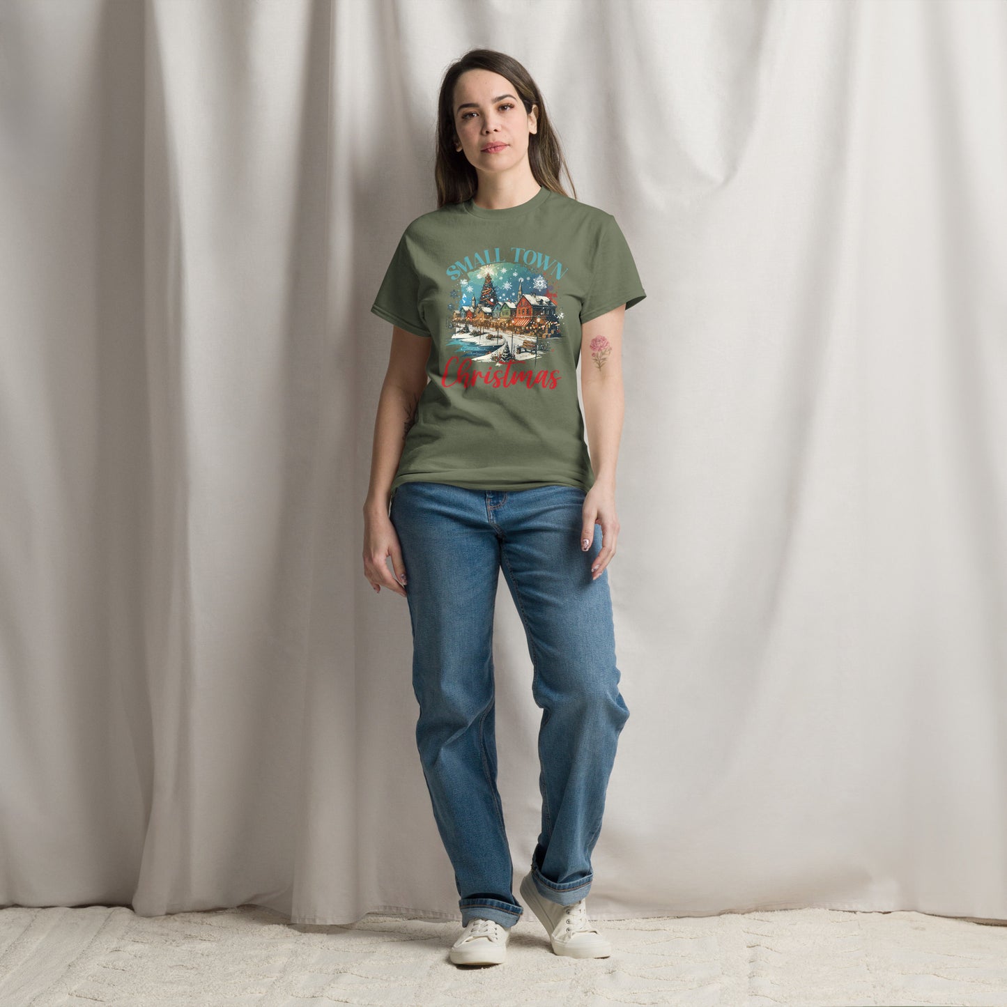 Small Town Christmas On Lake Unisex classic tee