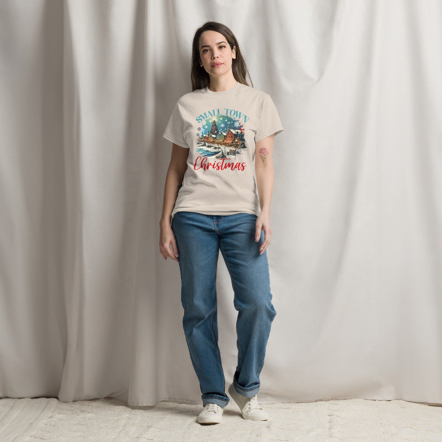 Small Town Christmas On Lake Unisex classic tee