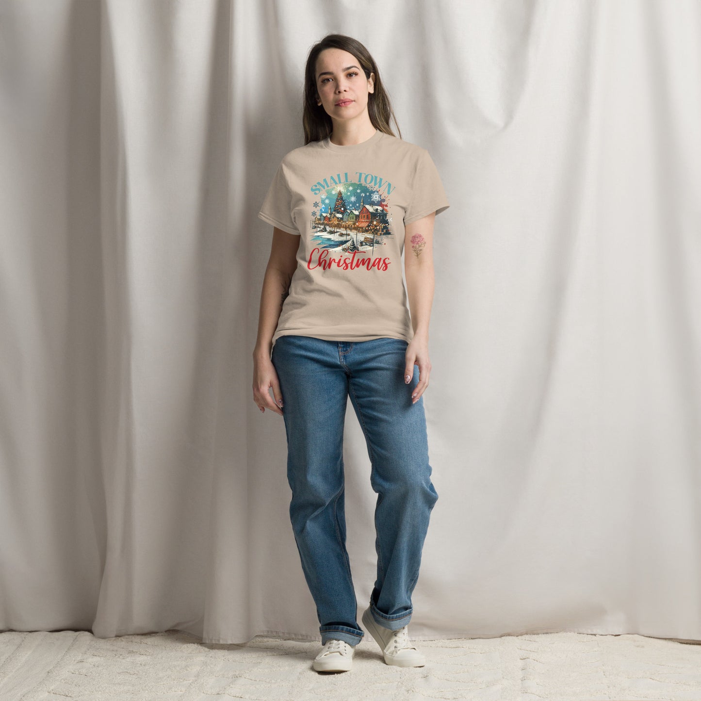 Small Town Christmas On Lake Unisex classic tee