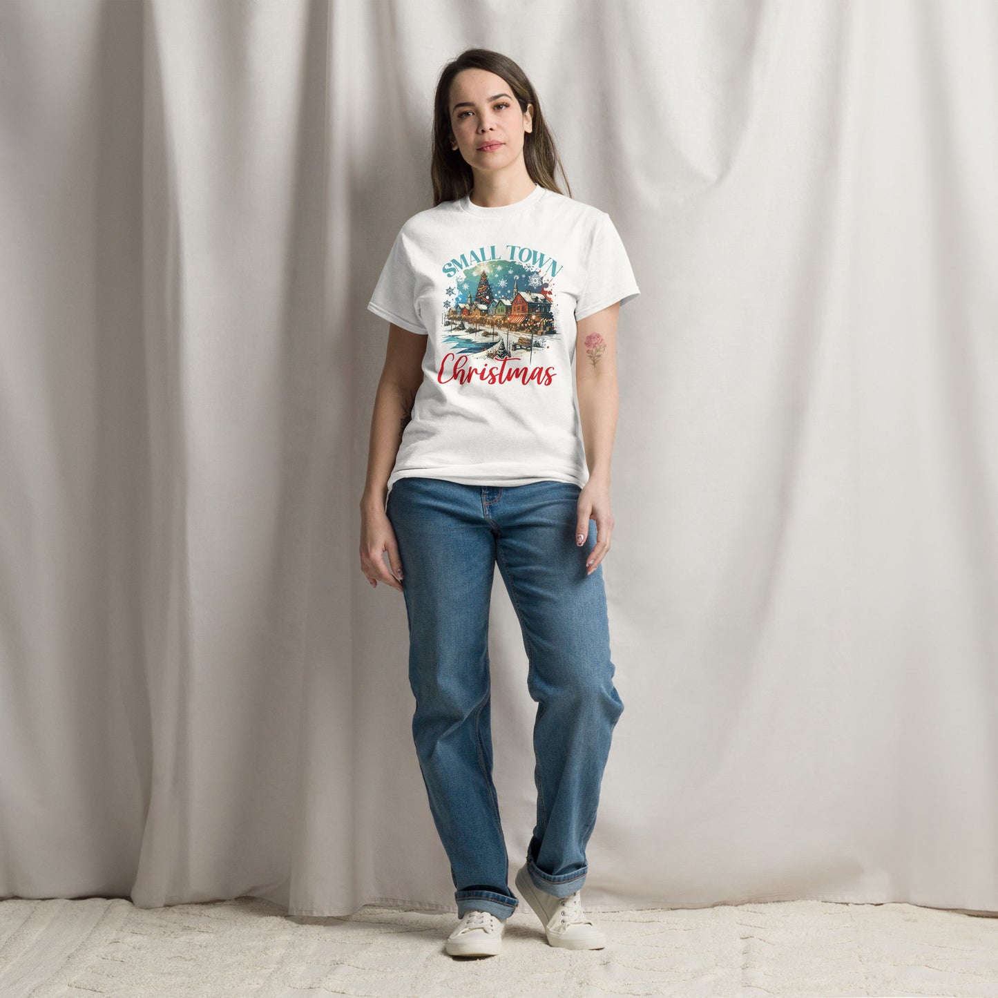 Small Town Christmas On Lake Unisex classic tee