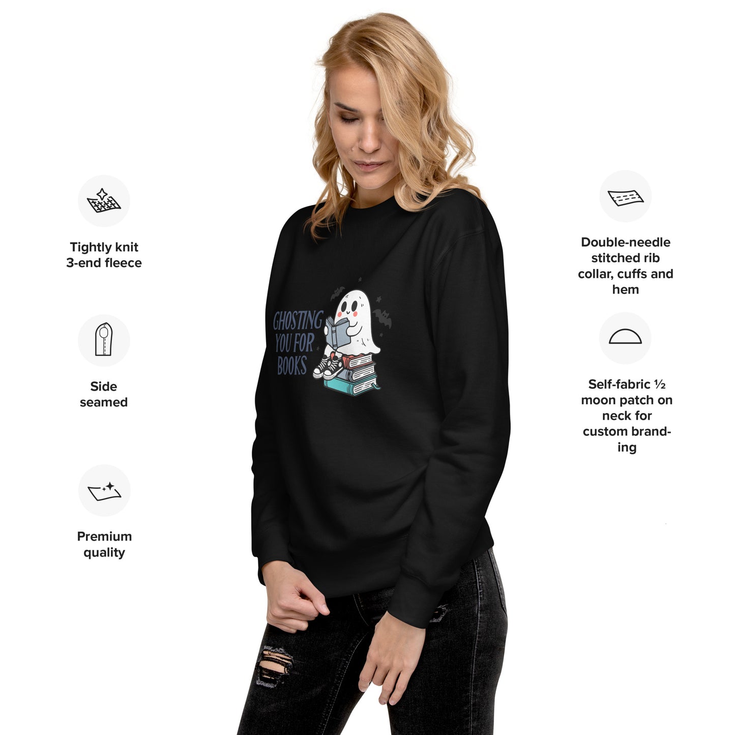 Ghosting You for Books Unisex Premium Sweatshirt