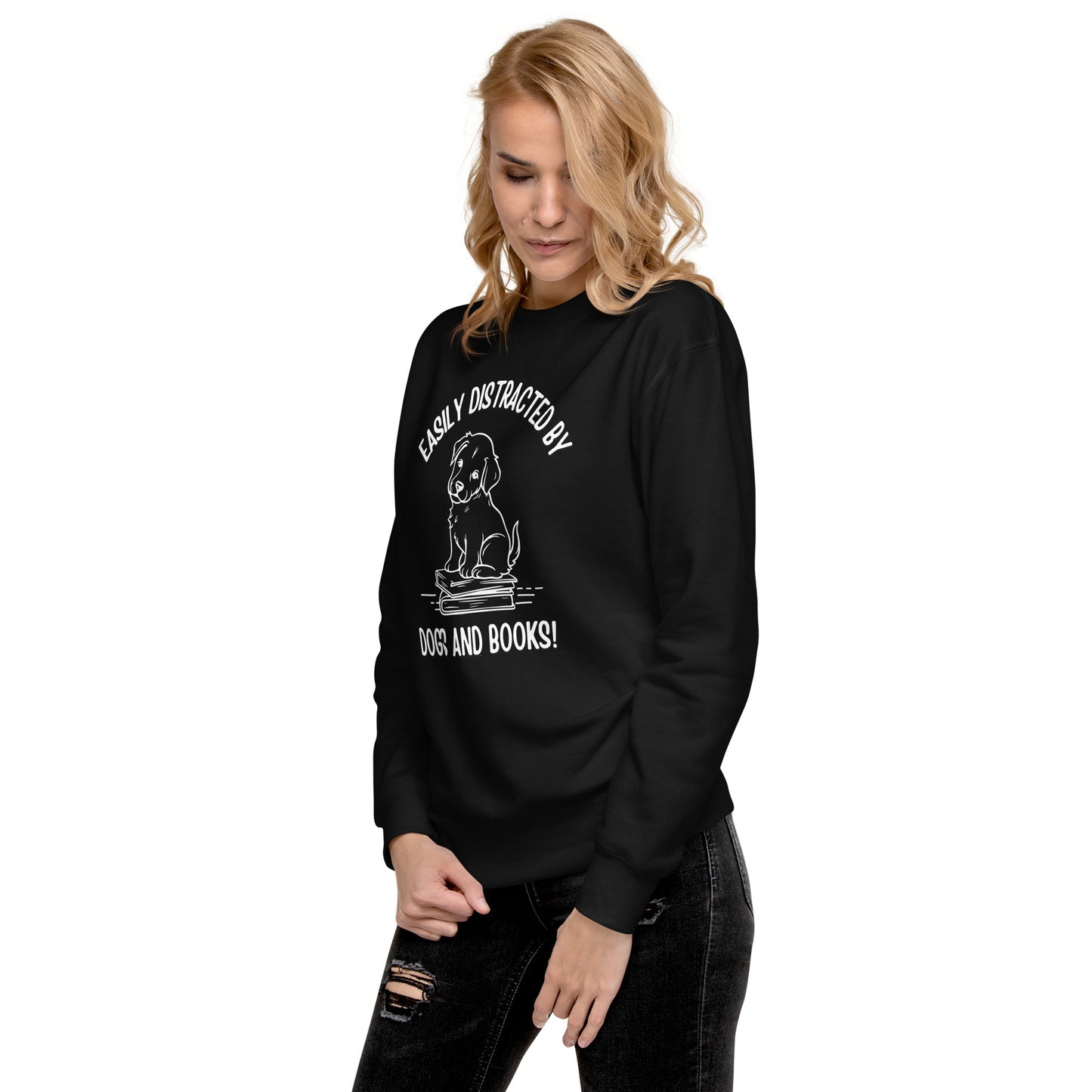 Pet Dog & Book Lover Unisex Premium Sweatshirt