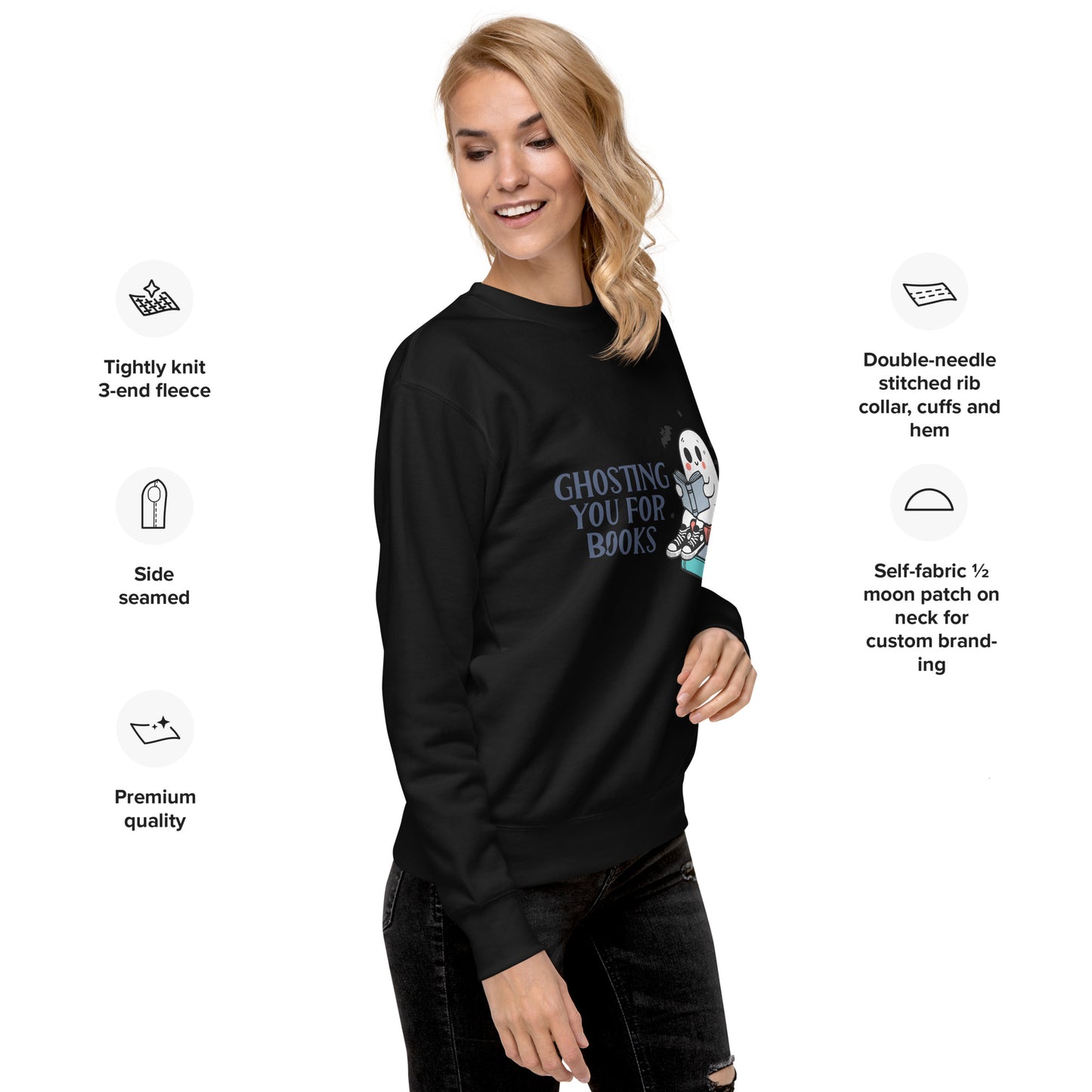 Ghosting You for Books Unisex Premium Sweatshirt