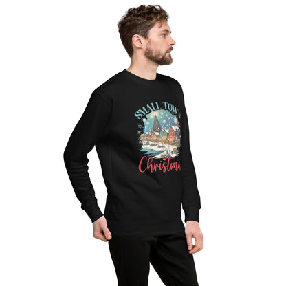 Small Town Christmas On Lake Unisex Premium Sweatshirt