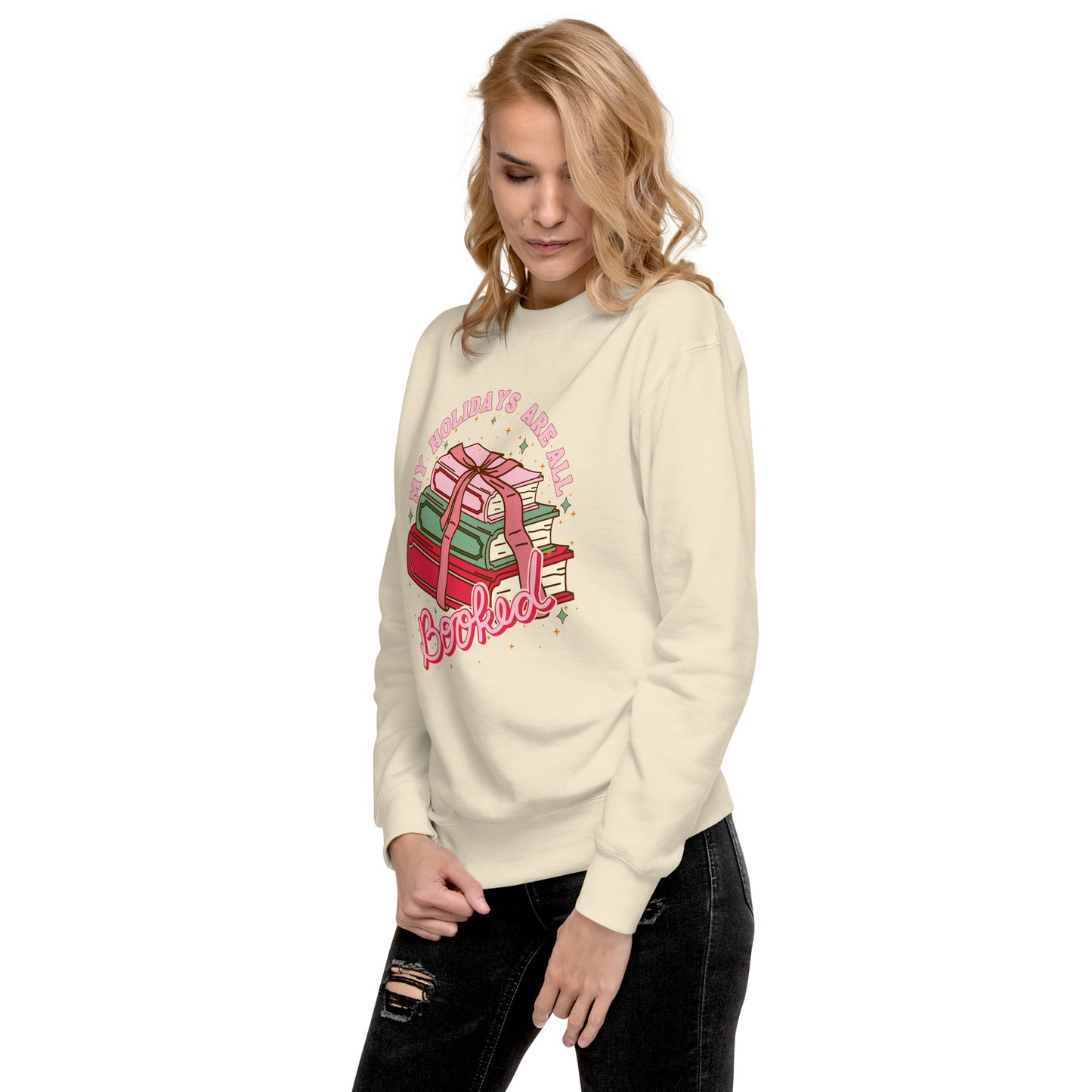 Booked Christmas Unisex Premium Sweatshirt