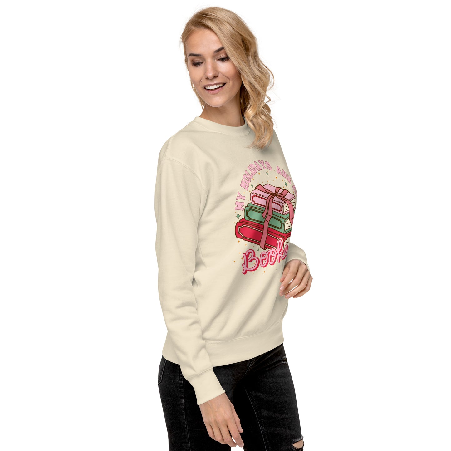 Booked Christmas Unisex Premium Sweatshirt