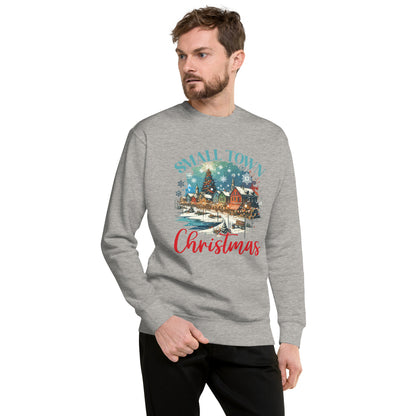 Small Town Christmas On Lake Unisex Premium Sweatshirt