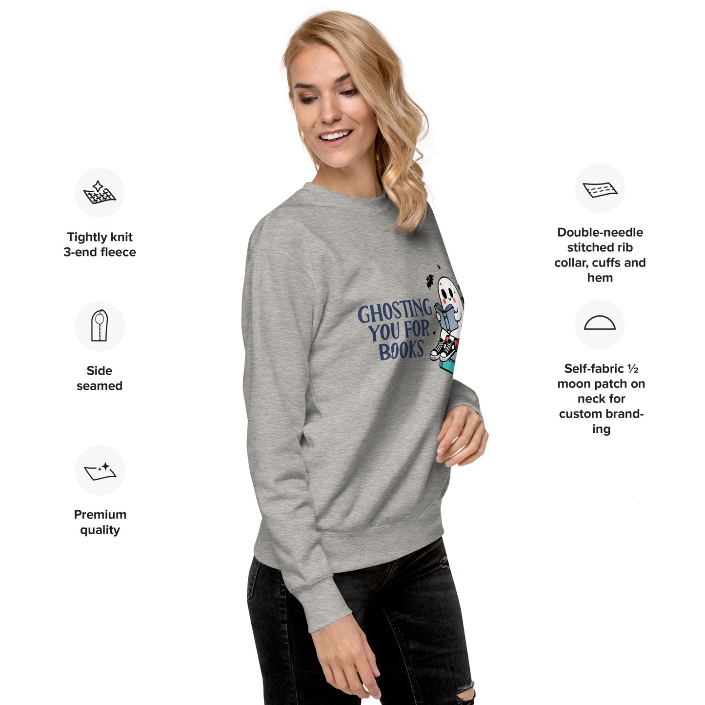 Ghosting You for Books Unisex Premium Sweatshirt