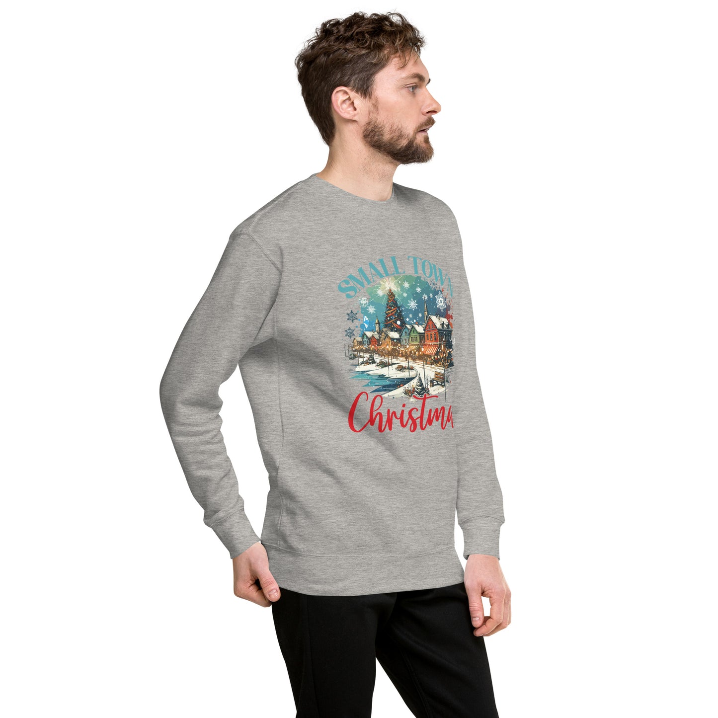 Small Town Christmas On Lake Unisex Premium Sweatshirt