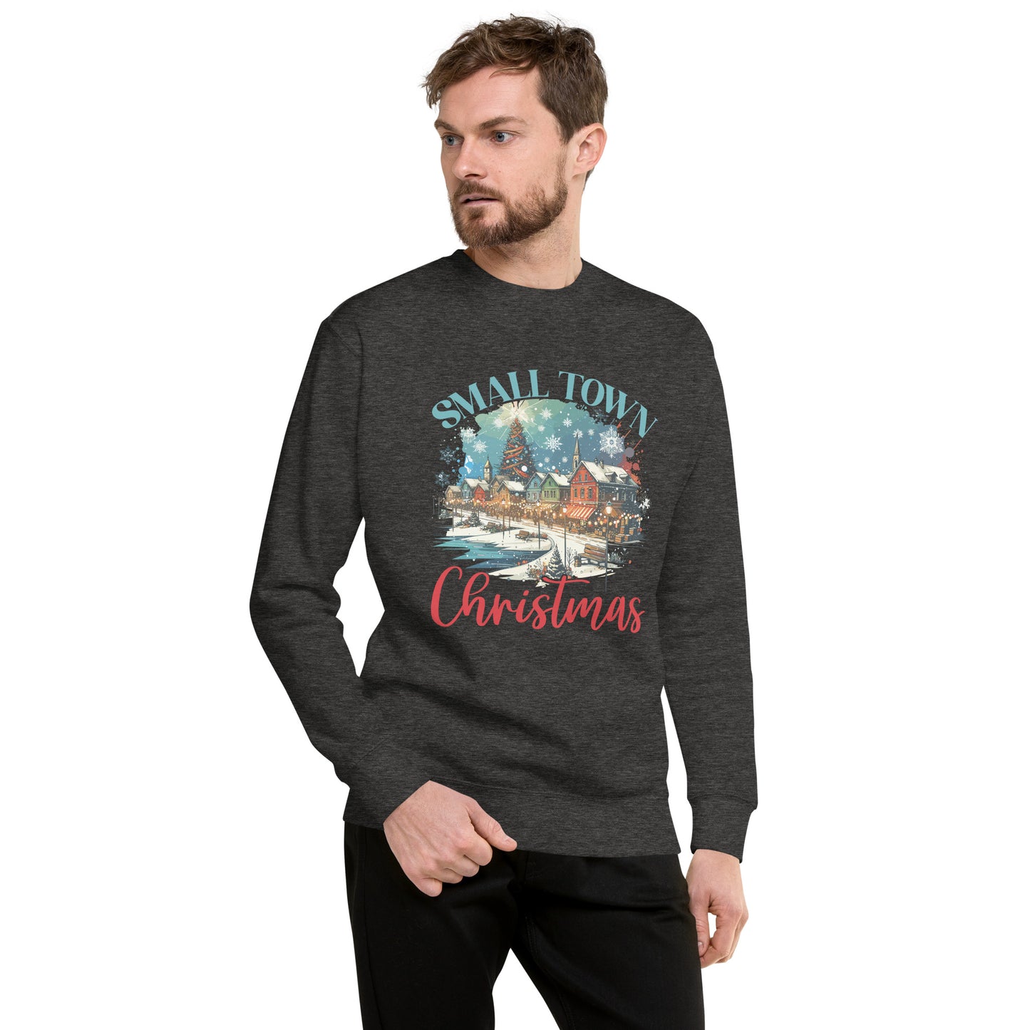 Small Town Christmas On Lake Unisex Premium Sweatshirt