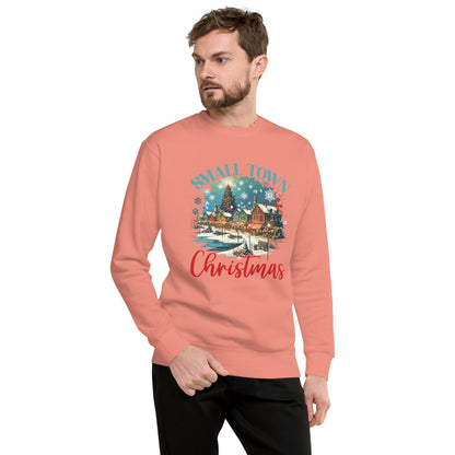 Small Town Christmas On Lake Unisex Premium Sweatshirt