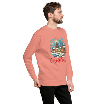 Small Town Christmas On Lake Unisex Premium Sweatshirt