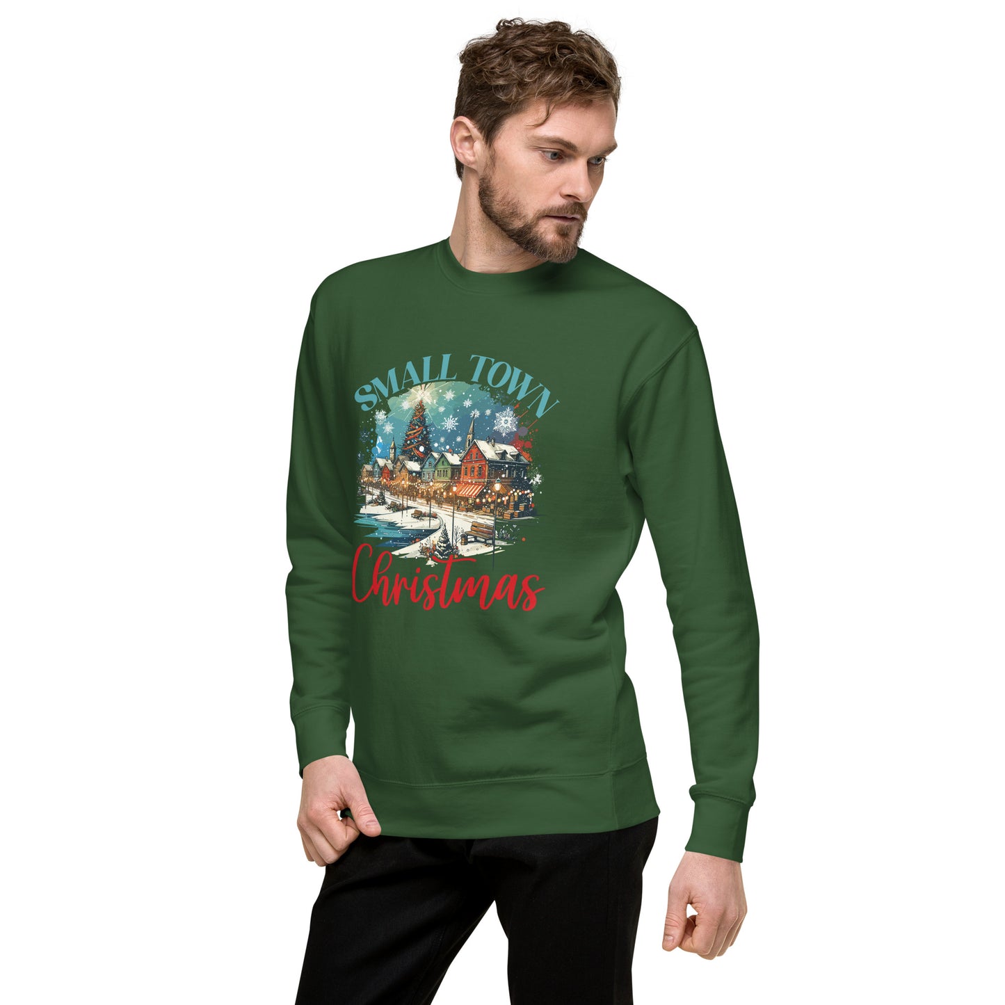 Small Town Christmas On Lake Unisex Premium Sweatshirt