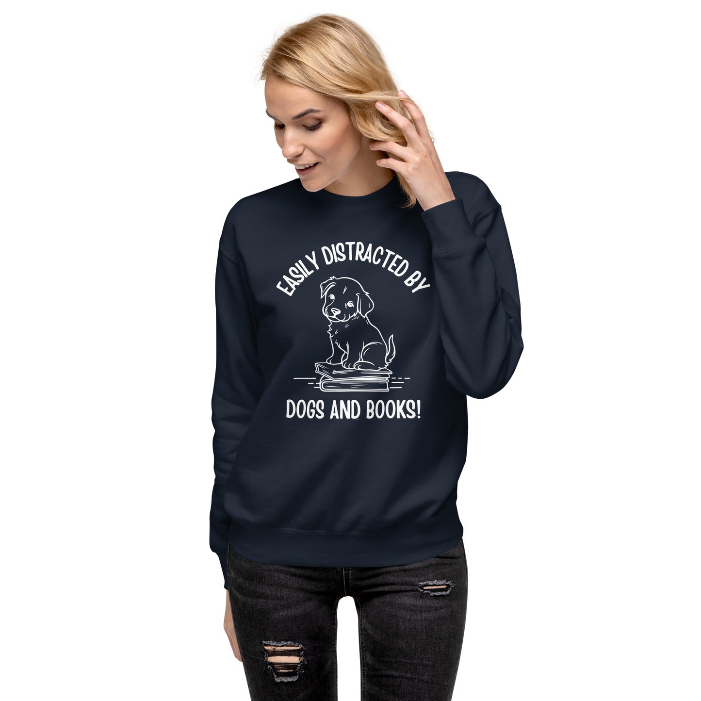 Pet Dog & Book Lover Unisex Premium Sweatshirt