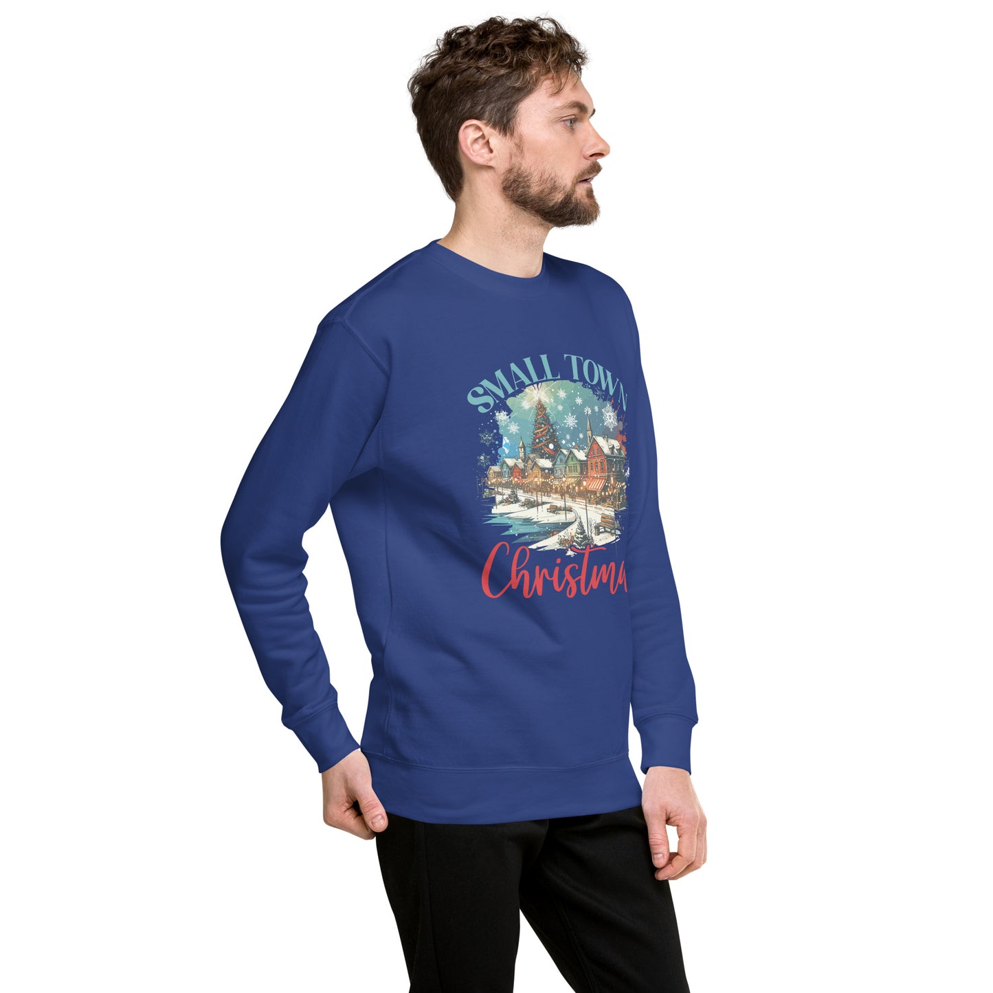 Small Town Christmas On Lake Unisex Premium Sweatshirt