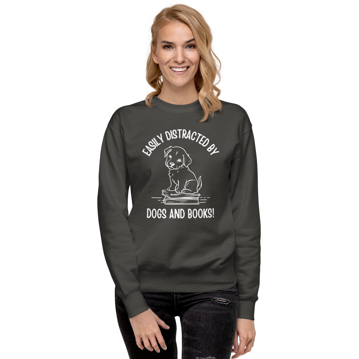 Pet Dog & Book Lover Unisex Premium Sweatshirt