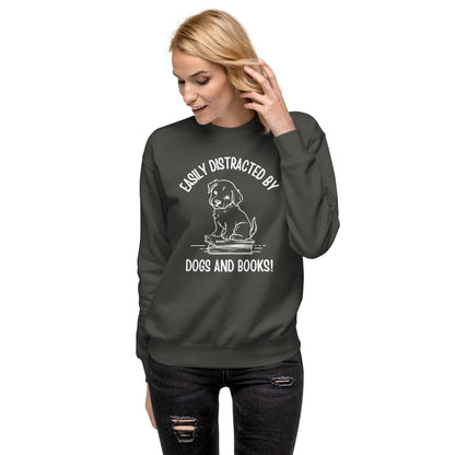 Pet Dog & Book Lover Unisex Premium Sweatshirt