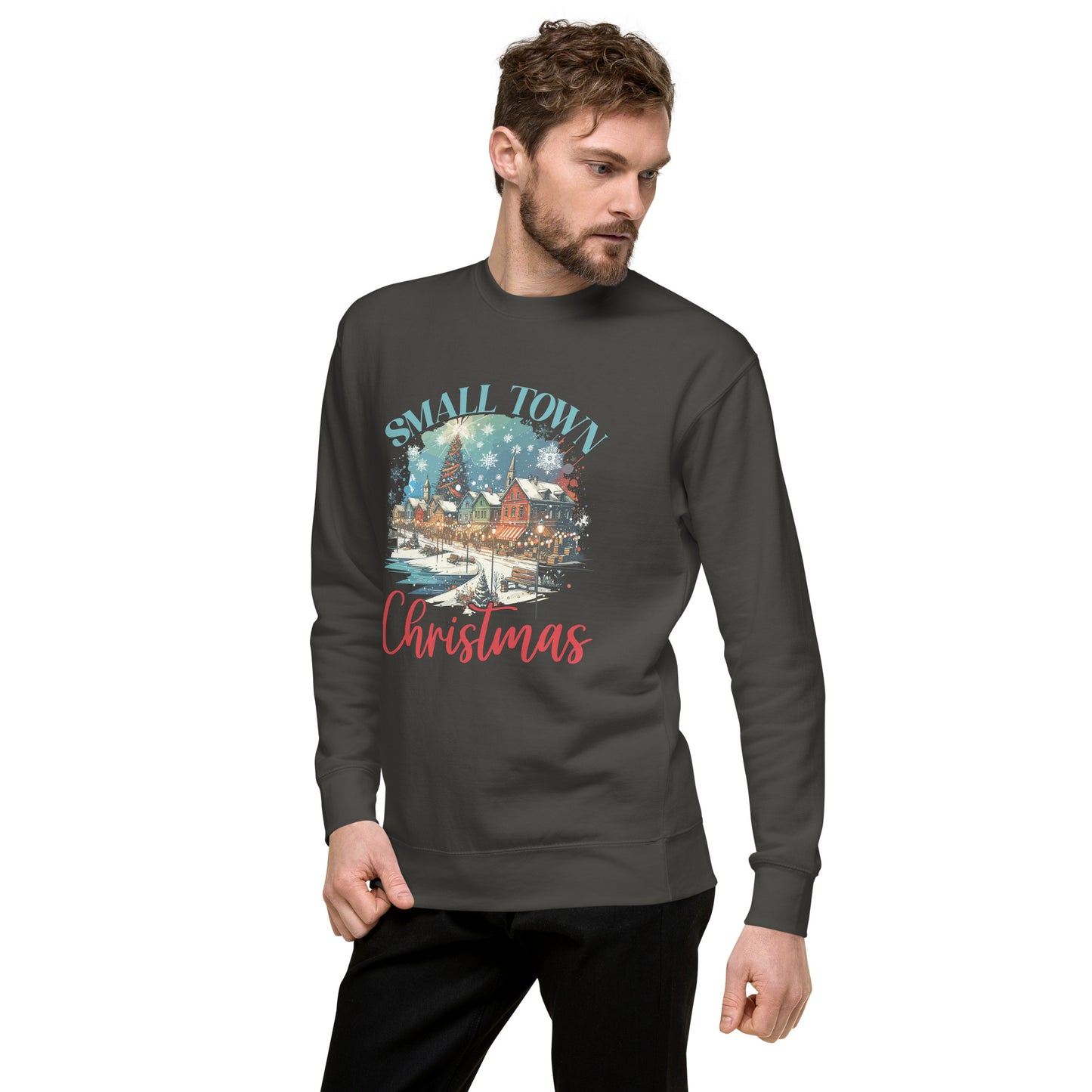 Small Town Christmas On Lake Unisex Premium Sweatshirt