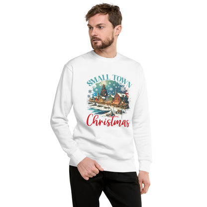 Small Town Christmas On Lake Unisex Premium Sweatshirt