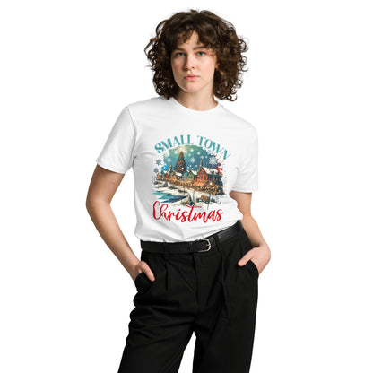 Small Town Christmas On Lake Unisex premium t-shirt