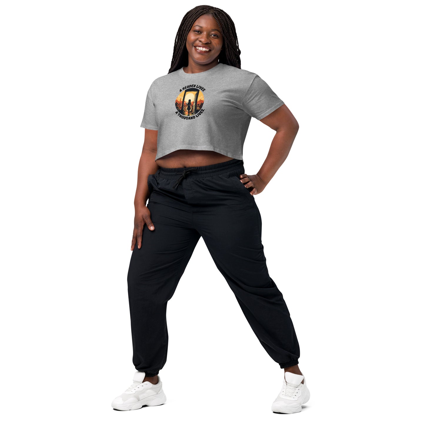 A Reader Lives 1000 Lives Women’s crop top