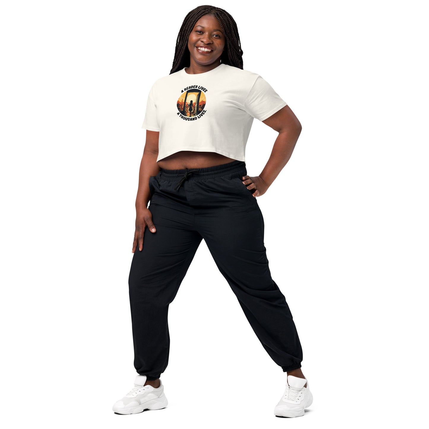 A Reader Lives 1000 Lives Women’s crop top