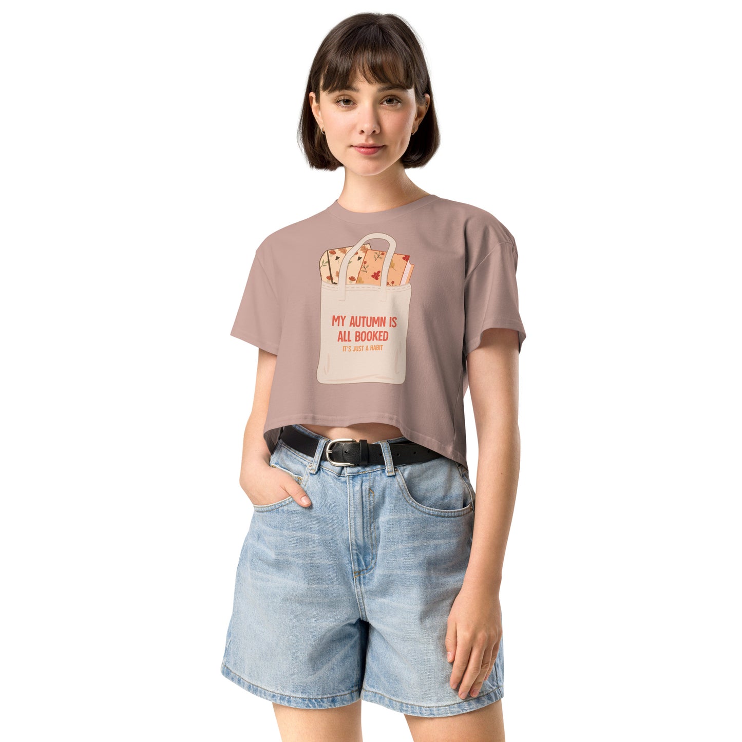 My Autumn is All Booked Women’s crop top