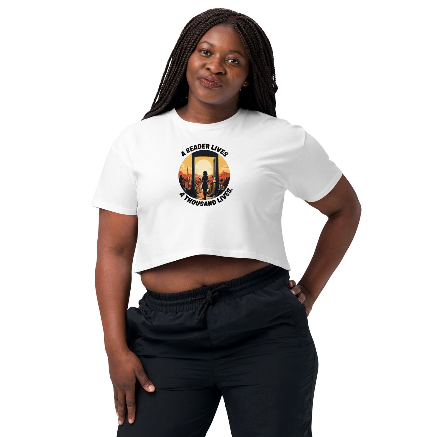 A Reader Lives 1000 Lives Women’s crop top