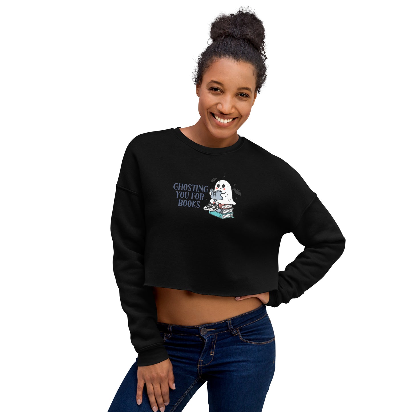 Ghosting You for Books Crop Sweatshirt