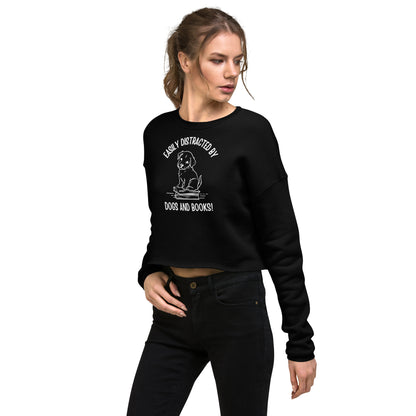 Pet Dog & Book Lover Crop Sweatshirt