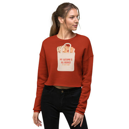 My Autumn is All Booked Crop Sweatshirt