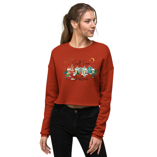 Small Town Christmas Crop Sweatshirt