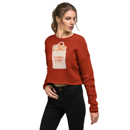 My Autumn is All Booked Crop Sweatshirt