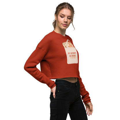 My Autumn is All Booked Crop Sweatshirt