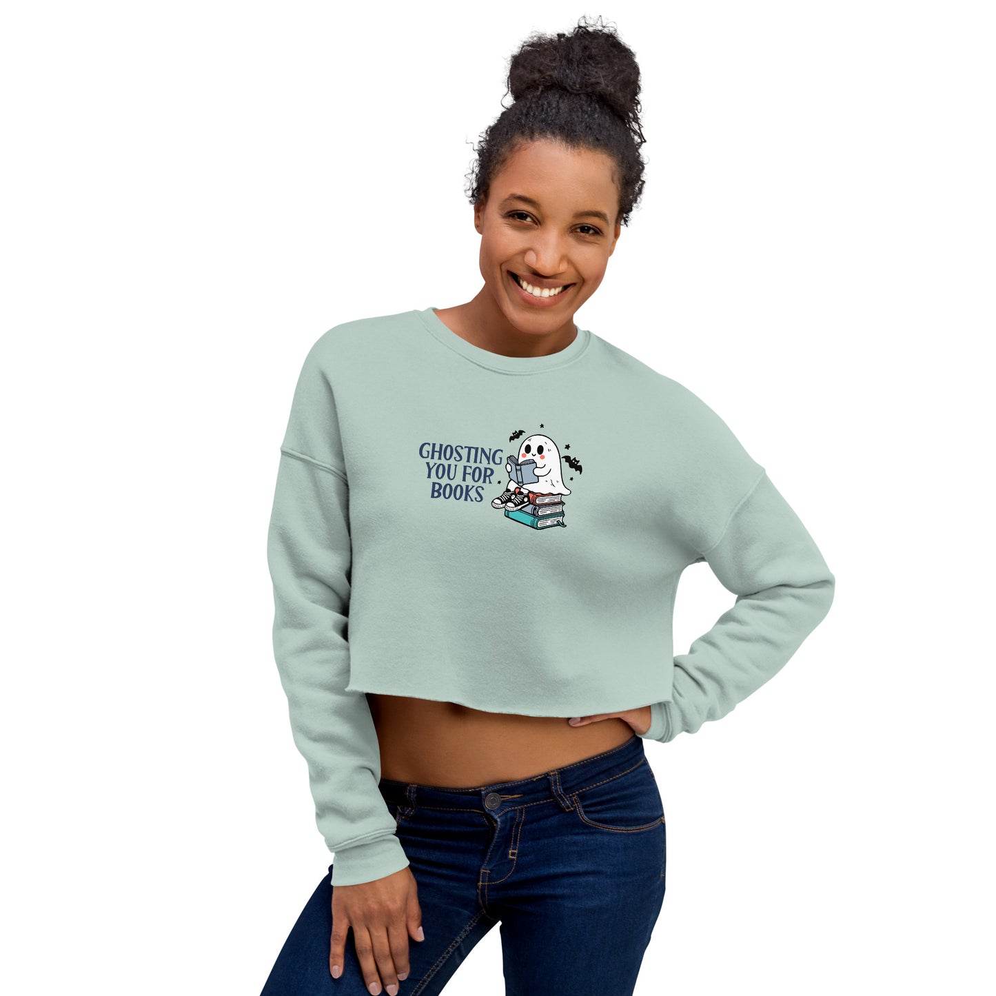 Ghosting You for Books Crop Sweatshirt