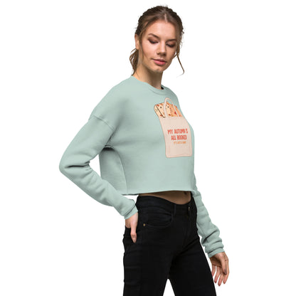 My Autumn is All Booked Crop Sweatshirt