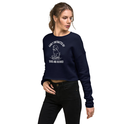 Pet Dog & Book Lover Crop Sweatshirt